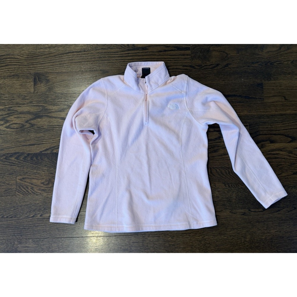 The North Face Sweater Womens Medium Pink Fleece Quarter Zip Pullover Top